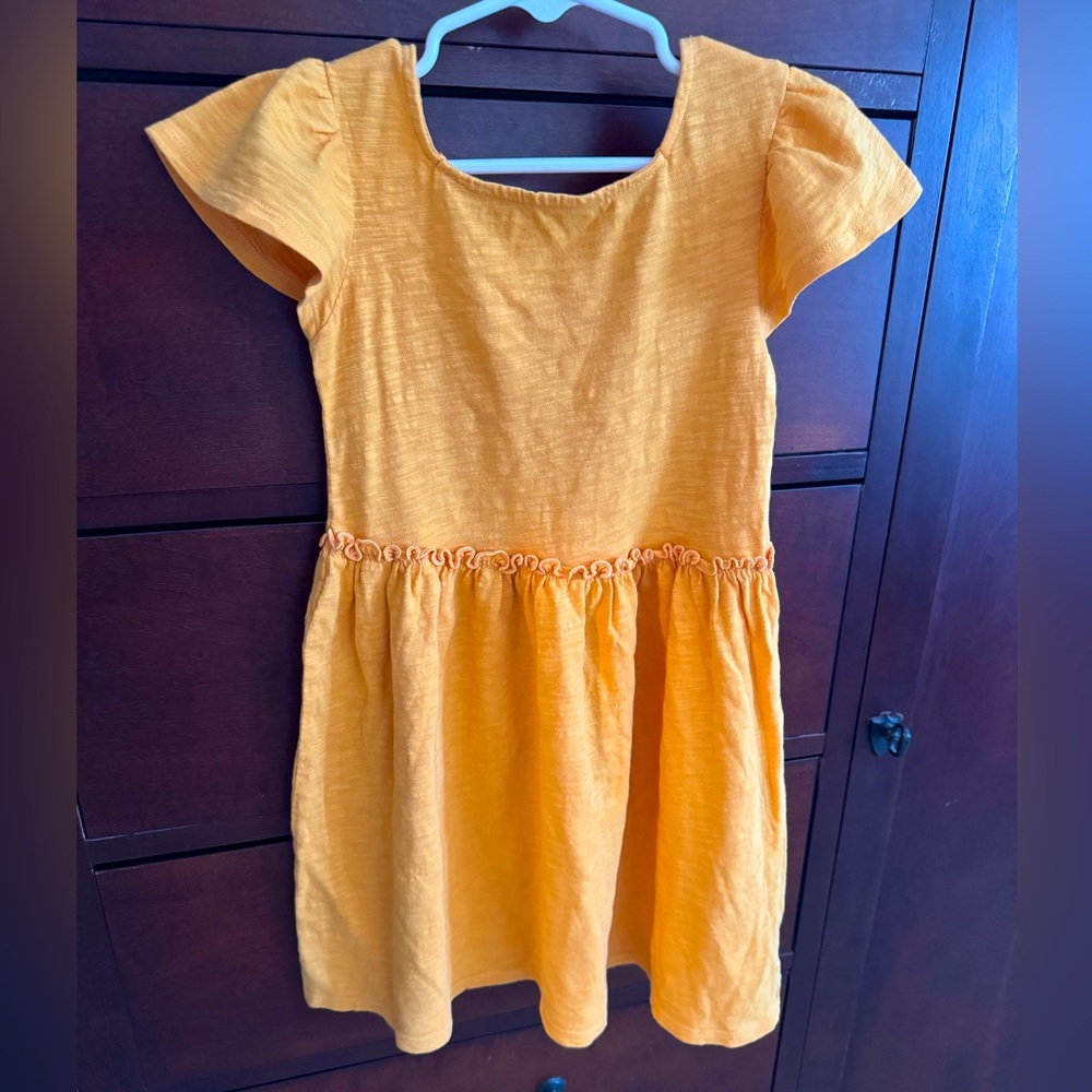 Cat & Jack 4T Cotton Dress in Mustard Yellow NWT